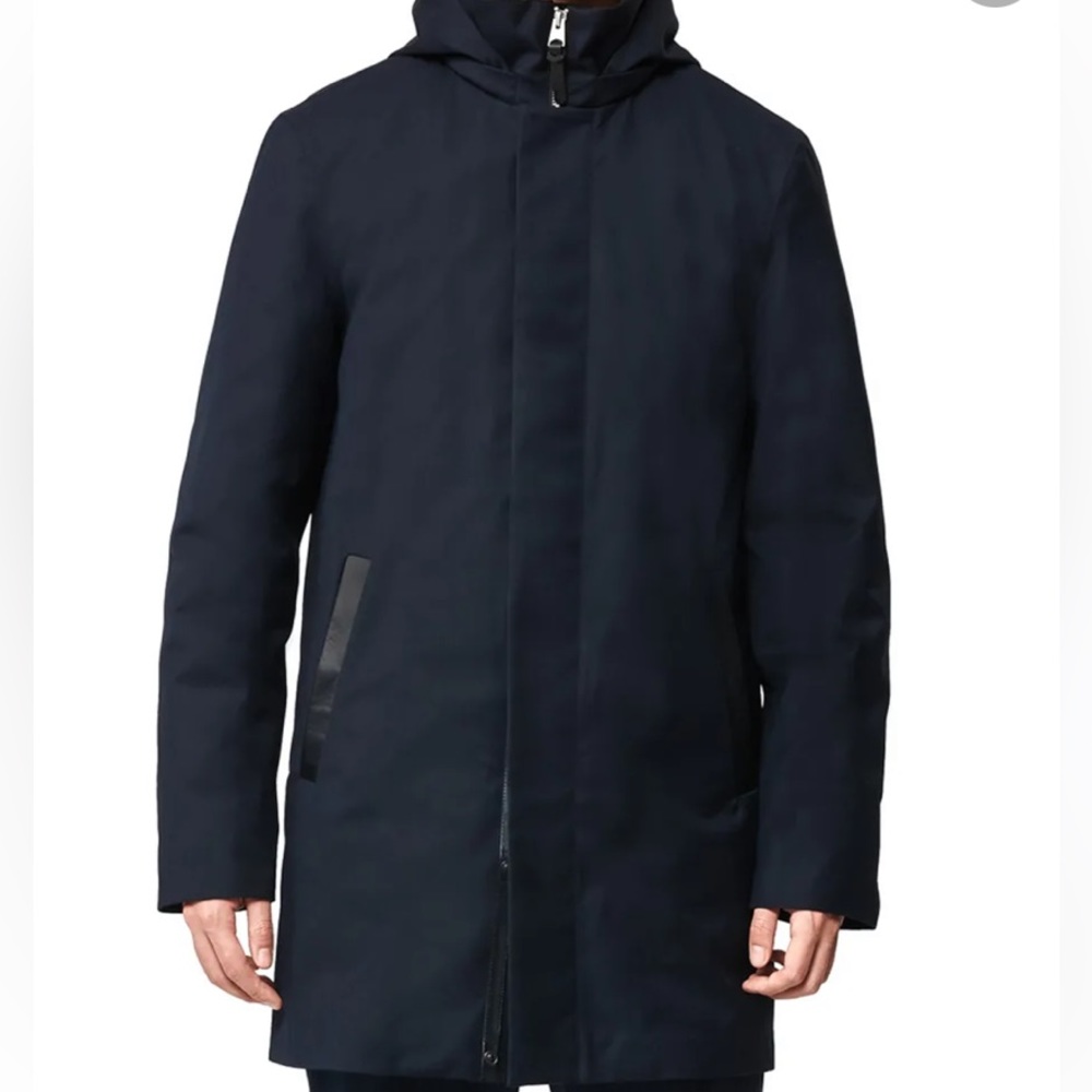Mackage Men's Thorin 2-in-1 Hooded Twill Trench Coat